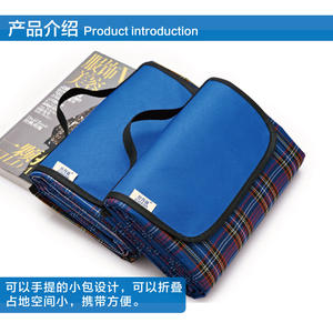 เสื่อปิกนิกซิลดันเม็งสีน้ำเงินลายตารางหมากรุก 27x19 ซม. ผ้าอ็อกซ์ฟอร์ดกันความชื้นเสื่อตั้งแคมป์กลางแจ้ง - Product Image 4