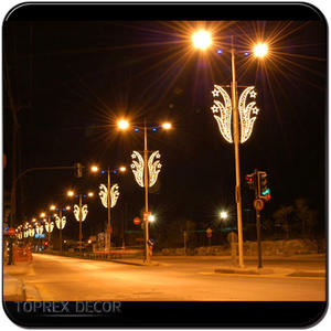 Toprex декор, оптовая продажа, уличные беспроводные украшения, светодиодные Рождественские огни, флагшток - Product Image 2