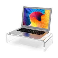 Support d'ordinateur transparent en acrylique sur pied, support de bureau en forme de U, étagère multifonctionnelle pour ordinateur portable, taille personnalisée