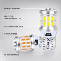 Nouvelles ampoules de voiture T10 LED pour feux de positionnement/instrumentation/plafonnier/plaque d'immatriculation 27-SMD-3014 12V 1.608W OLIVER Étanchéité IP68 208LM