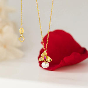 Collier en argent S925 en forme de V, double bâton droit, Y02634, design simple et exquis, chaîne à maillons, perle, tempérament - Product Image 2