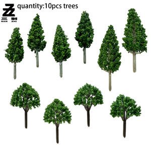 10 cái mỗi túi phong cách khác nhau của quy mô 1/87 thu nhỏ cây nhựa đào tạo đường sắt cảnh quan kiến trúc mô phỏng nhà máy - Product Image 3