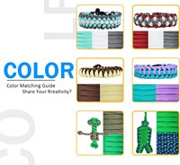 Cordon Paracord en Nylon/Polyester 7 Brins de 4 mm, 20 Couleurs, 30 Mètres, Kit Multifonction pour Bracelets et Colliers de Chien
