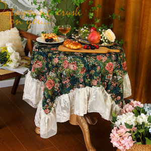 <span class=keywords><strong>Tovaglia</strong></span> Vintage Jacquard Floreale, Elegante Copertura Multiuso <span class=keywords><strong>in</strong></span> Tessuto per Tavolo da Tè, Decorazione Floreale per Casa, Matrimoni e Feste - Product Image 2