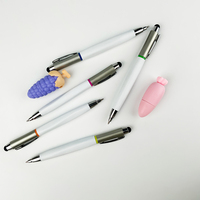 Stylo bille en plastique de haute qualité, arc-en-ciel, avec logo personnalisé imprimé, poignée en caoutchouc doux au toucher, largeur d'écriture de 1,0 mm