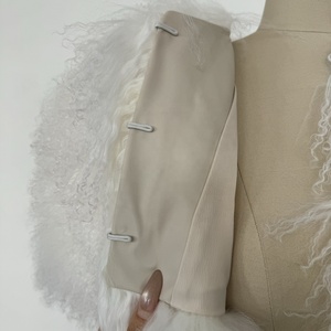 2026 Al por mayor Poncho, chal, capa y mantón <span class=keywords><strong>de</strong></span> lana esponjosa <span class=keywords><strong>de</strong></span> lujo para mujer, <span class=keywords><strong>de</strong></span> piel <span class=keywords><strong>de</strong></span> Mongolia, para invierno - Product Image 5