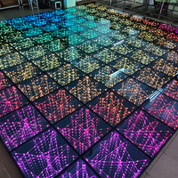 Igracelite 1.6ft /2.0ft Piste de danse LED filaire à effets lumineux pour mariages, boîtes de nuit et événements, Monochrome / RGB