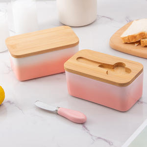 Mantequillera de cerámica con tapa, cilindro de porcelana hermético para almacenamiento en la cocina para uso doméstico. - Product Image 2