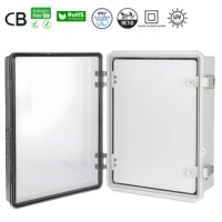 Armoire électronique extérieure étanche IP67 430x330x180mm porte à charnière transparente matériaux PC/ABS boîte de jonction électrique IP65/IP66"