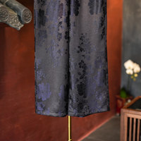 Pantalon large à taille haute élastique en soie Xiangyun Sha pour femme, coupe droite, amincissant, décontracté, pour le quotidien 5786