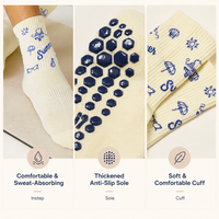 Chaussettes de Pilates personnalisées antidérapantes pour le yoga, la barre et le studio – Chaussettes de yoga en coton tricoté de qualité supérieure, antidérapantes