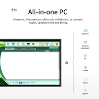 Pizarra Interactiva Inteligente con Pantalla Táctil Todo en Uno de 65 Pulgadas, Pizarra Digital para Escuela y Oficina, Compatible con Windows, Android y Linux
