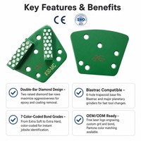 PG Strong Aggressiveness OEM/ODM OBM Schleifscheibe mit Diamantmaterial zum Entfernen von Epoxid auf Flughafengolägen, Körnung 6 # -400 #