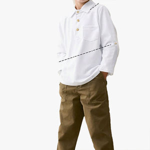 Polo à manches longues pour enfants, garçons et filles, avec logo personnalisé, en coton respirant - Product Image 1