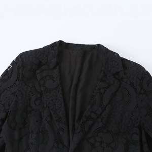 Blazer <span class=keywords><strong>de</strong></span> Oficina Personalizado para <span class=keywords><strong>Mujer</strong></span> 2026 con Ribete <span class=keywords><strong>de</strong></span> Encaje, <span class=keywords><strong>Chaqueta</strong></span> Formal <span class=keywords><strong>de</strong></span> Trabajo Estilo Europeo, OEM/ODM por Fábrica <span class=keywords><strong>de</strong></span> Ropa China - Product Image 3