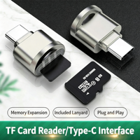 Adaptor USB C ke TF Card OTG untuk Laptop, PC, Tablet, dan Ponsel; Pembaca Kartu USB Eksternal