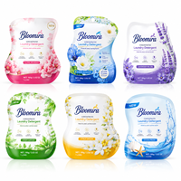 Sachet de lessive à dose unique 10 ml, forme découpée, trou de suspension, thermoscellable, personnalisable OEM pour lessive liquide, échantillon de voyage pour hôtel