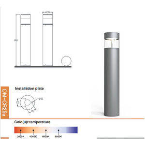Lampu <span class=keywords><strong>Bollard</strong></span> Taman Luar Ruangan Tahan Air IP65 Aluminium Murah 14W 19W 24W untuk Jalan Setapak dan Taman - Product Image 1