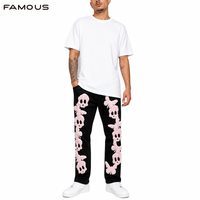 Pantalon cargo décontracté pour homme, coupe droite, multi-couleurs, imperméable, avec broderie 3D en peluche, de l'usine Tianan