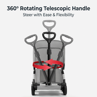 Poussette pliable légère pour animaux de compagnie, chariot portable pour chiens et chats à 4 roues, chariot de courses pliable en un clic, transporteur d'animaux OEM ODM en gros