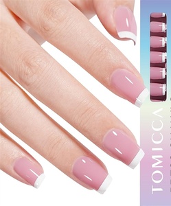 <span class=keywords><strong>AILLSA</strong></span> OEM Personalizado 180 piezas/caja 15 Tamaños NUDE Mediano Ataúd Cuadrado Ovalado Gel Suave Cobertura Completa Puntas de Uñas Francesas Sonrisa Blanca - Product Image 1