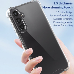 Cover per Telefono di Lusso con 4 Angoli Airbag Antiurto in Acrilico TPU Trasparente Anti-Ingiallimento per <span class=keywords><strong>Samsung</strong></span> <span class=keywords><strong>S23</strong></span> S24 S25 S26 Plus Ultra - Product Image 3
