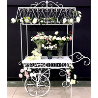 Chariot à desserts en métal sur mesure, chariot à boissons mobile, chariot de bar pour fêtes, banquets, hôtels, présentoir de décoration, vente en gros par l'usine FURUN