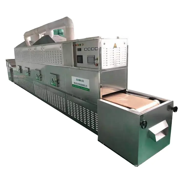 Stainless steel easy to operate Conveyor belt type microwave pulp egg tray tunnel dryer microwave ovens