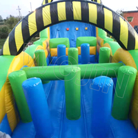 Course à obstacles gonflable avec château gonflable, glissantes, château à rebond, prix d'usine