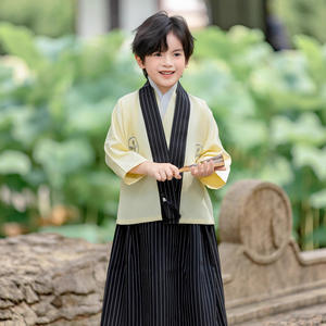 Costume Tradizionale Giapponese per Bambini, Kimono <span class=keywords><strong>Samurai</strong></span>, Set Cardigan per Ragazzi, Abbigliamento per Spettacoli Teatrali - Product Image 4