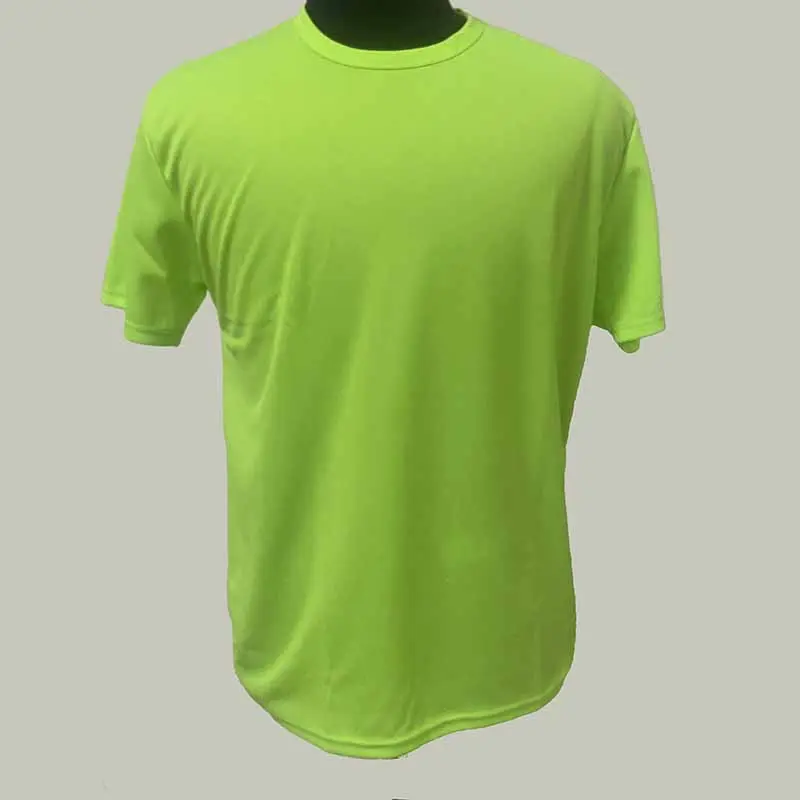 Goedkope Bulk 1Usd Neon Geel/Groen/Oranje Dry Fit T-Shirt Ronde Hals