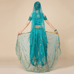 Disfraz de Princesa Árabe para Festivales, Danza India, Bordado, Estilo <span class=keywords><strong>Bollywood</strong></span>, Disfraz de Princesa para Fiesta de Disfraces - Product Image 2