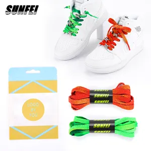 Wholesale Yrunfeety Custom Printed Shoelaces Both Side Flat Print