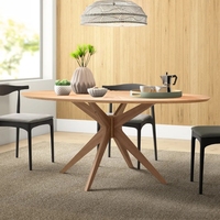 Ensemble de table à manger ronde moderne en bois massif pour la maison, le bar, la cuisine, l'appartement, l'hôtel