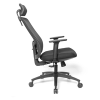 Chaise de bureau exécutive ergonomique réglable en maille respirante avec soutien lombaire en tissu, confortable pour les longues heures, idéale pour les conférences et les écoles
