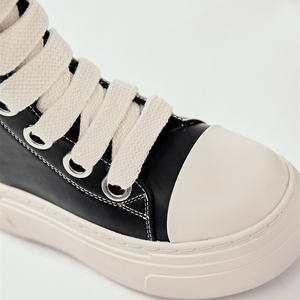 Nouvelles Bottes Montantes Plateforme Designer pour Femmes, Lacets et Fermeture Éclair, Baskets Sportives en <span class=keywords><strong>Cuir</strong></span> - Product Image 3