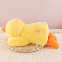 Peluche Canard Jaune Adorable, Jouet en Peluche Allongé, Oreiller de Sommeil à Clipser sur les Jambes, Compagnon de Bureau, Coton PP Ultra Doux, Poupée pour Machine à Pinces, Vente en Gros