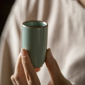 Tianqing Ru Kiln Ceramic Tea <b>Cup</b> <b>Set</b> 2 Piece Crackle Glaze Kung Fu Tea Tasting <b>Cup</b> For Tea Ceremony Training - Product Image 4