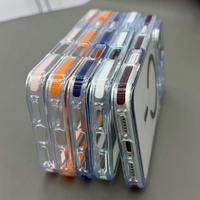 Étuis de téléphone portable magnétiques transparents antichoc anti-jaunissement de luxe, haute qualité et uniques, en TPU+PC, pour 17 18 Pro Max Air Lens Protector