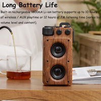 Mini radio stéréo portable rétro sans fil avec bouton de commande pour haut-parleur, idéal pour la maison, les soirées et les événements.