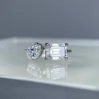 Bague en argent sterling 925 de la marque MuShan, avec moissanite couleur D, bague délicate pour mariée, plaquée or 18 carats, bagues fines brevetées MST