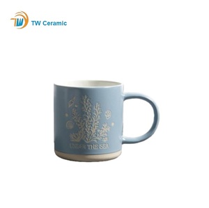 Cangkir Kopi Teh Keramik Stoneware Berlapis Sutra Sesame Glaze Terlaris di Nordik, Mug Promosi Kapasitas Besar, Aman untuk Microwave