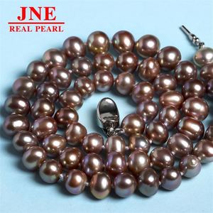 Natural Pearl Necklace purple Round Beads purple Yuanbao Knot Pearl Necklace Mother's Day Gift for <strong>Elders</strong> - Product Image 2