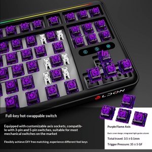 <span class=keywords><strong>Clavier</strong></span> mécanique <span class=keywords><strong>sans</strong></span> <span class=keywords><strong>fil</strong></span> LX87 à trois modes, best-seller, avec rétroéclairage RVB, axe mécanique, USB Type-C, pour le bureau et les jeux - Product Image 4