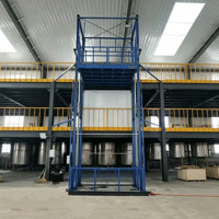Plateforme élévatrice verticale stationnaire à rail de guidage avec système hydraulique stable, élévateur de marchandises électrique pour usage industriel