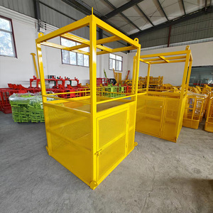Cesta de Elevación de Acero Azul de 1.2M de Altura, Plataforma de Construcción de Alta Resistencia para Trabajos en Paredes Exteriores - Product Image 4