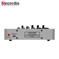 GAX-DP216 konsol Mixer DJ Audio 2 saluran Mini, mikrofon Stereo 6.35mm dengan daya Phantom 48V Jack kombo