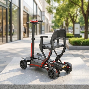 Scooter de Movilidad Plegable Ultraligero de Cuatro Ruedas <span class=keywords><strong>para</strong></span> Viajes al Aire Libre, con Motor de 270W, Plegado con un Solo Toque, de Fábrica OEM, en Venta - Product Image 4