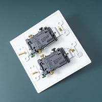 Panneau en laiton blanc entier à 3 voies 15A 110V bascule moletée norme américaine gradable LED gradateur hôtel maison GFCI prise USB