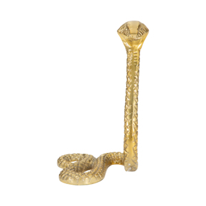 Statuetta di Serpente, Scultura Moderna in Metallo con Finitura Dorata, Elemento Decorativo per Scaffali, Tavoli, Ufficio e Soggiorno - Product Image 3